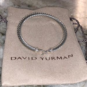 David Yurman 5mm Cable Buckle Bracelet w/ Diamonds